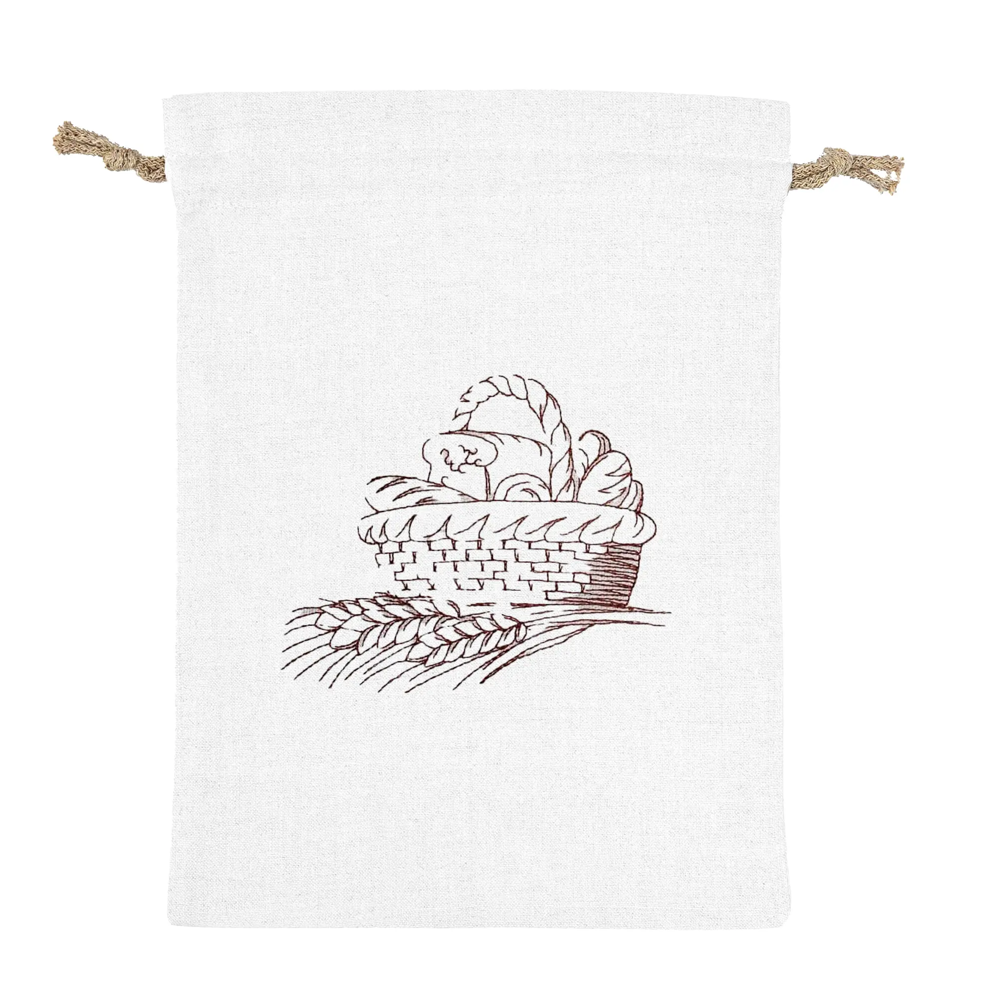 worek biały z falbanką koszyczek flat